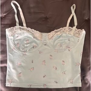 Floral Print Lace Top